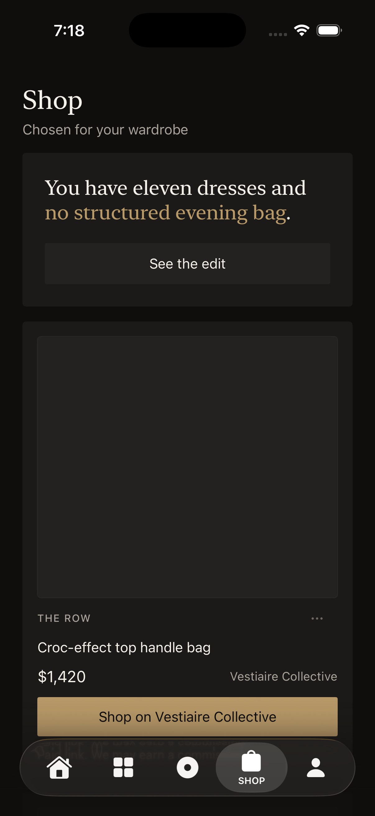 GARDE shop — personalized recommendations